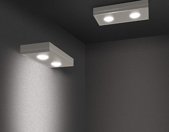 Plafoniere A Soffitto : Mars pl k nero w paretepannello a incasso plafoniera