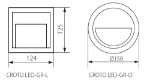 Immagine di CROTO LED-GR-L - 1,1W - SEGNAPASSO DA ESTERNO IP65