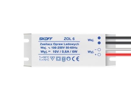 Immagine di TRASFORMATORE LED ZOL 6 - 10V DC / 0,6A / 6W