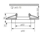 Immagine di MORTA B CT-DSO50 - SR - FARETTO A INCASSO ROTONDO FISSO  - 2CM