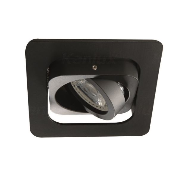 Immagine di FARETTO A INCASSO QUADRATO ORIENTABILE - ALREN R - 60° FORO MONTAGGIO - 80X80 - NERO 