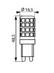 Immagine di ZUBI LED 3,5W/28W G9 - CAPSULE A LED SMD - 300 lm