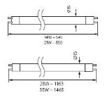 Immagine di T5 - 14W - 4000K /82 - LAMPADA FLUORESCENTE