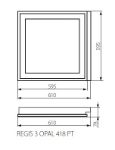 Immagine di REGIS 3 OPAL 418 PT - Portalampada ad incasso con diffusore opale - IP40 - Start dello stabilizzatore/della lampada: FREDDO