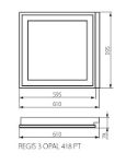 Immagine di REGIS 3WS OPAL 418 PT - Portalampada ad incasso con diffusore opale - IP40 - Start dello stabilizzatore/della lampada: CALDO