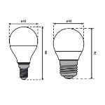 Immagine di IQ LED G45 E14 - 5,5W/7,5W  - LAMPADINA LED CON VETRO BIANCO