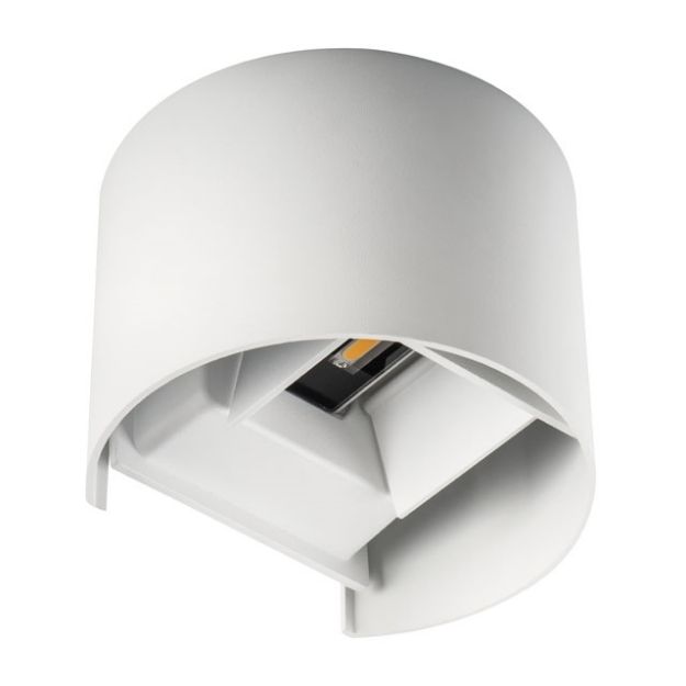 Immagine di LAMPADA A PARETE LED  - IP54 - 7W 4000K - MEZZA LUNA REKA BIANCO