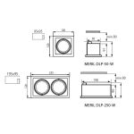 Immagine di MULTIFARETTO A INCASSO - TIPO DOWNLIGHT - MERIL DLP-250-W  - 195*95 - 30° - FORO 195*95