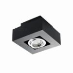 Immagine di FARETTO A SOFFITTO 1XGU10 - STOBI DLP 50 - NERO - 141*143*85 mm - 60/45°