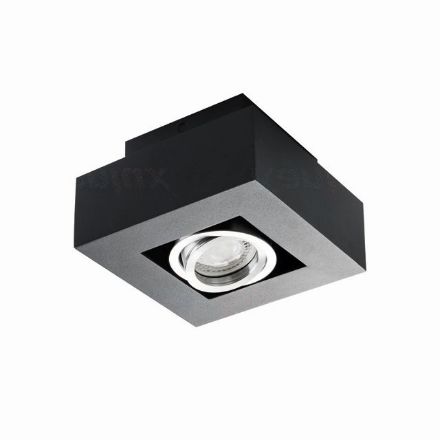 Immagine di PROIETTORE A SOFFITTO ORIENTABILE STOBI - 1XGU10 - NERO - 141*143*85 mm - 60/45° - IP20