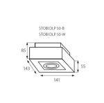 Immagine di PROIETTORE A SOFFITTO ORIENTABILE STOBI - 1XGU10 - BIANCO - 141*143*85 mm - 60/45° - IP20