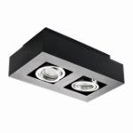 Immagine di FARETTI A SOFFITTO 2XGU10 - STOBI DLP 250 - NERO - 141*143*85 mm - 60/45° 