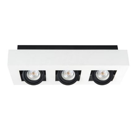 Immagine di MULTIFARETTO A SOFFITTO - 3XGU10 -  STOBI DLP 350 - BIANCO - 360*142*85 mm - 60/45° 