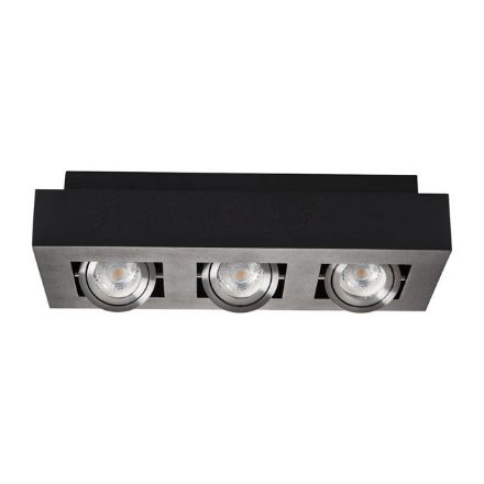 Immagine di FARETTO A SOFFITTO 3XGU10 - STOBI DLP 350 - NERO - 360*142*85 mm - 60/45° 