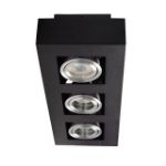 Immagine di FARETTO A SOFFITTO 3XGU10 - STOBI DLP 350 - NERO - 360*142*85 mm - 60/45° 