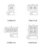 Immagine di FARETTO A SOFFITTO - 4XGU10 - STOBI DLP 450 - BIANCO -  360*142*85 mm - 65/45° 