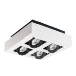 Immagine di FARETTO A SOFFITTO - 4XGU10 - STOBI DLP 450 - BIANCO -  360*142*85 mm - 65/45° 
