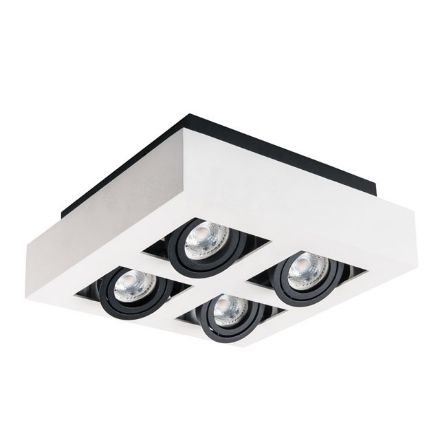 Immagine di FARETTO A SOFFITTO - 4XGU10 - STOBI DLP 450 - BIANCO -  360*142*85 mm - 65/45° 