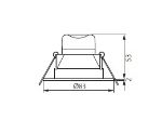 Immagine di FARETTO LED A NCASSO - 4,5W - FORO 65  -  IP44 - BIANCO IVIAN - 100°