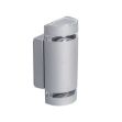 Immagine di ILLUMINAZIONE PARETE ZEW - IP44 - 2XGU10 - 235*109 - GRIGIO CIRCOLARE