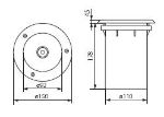 Immagine di FARO CARRABILE A INCASSO - E27 - 150*178 - IP67 - IK 10 DIAM 150 - XARD ACCIAIO