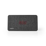 Immagine di Altoparlante Bluetooth® in Tessuto | 15 W | Fino a 4 Ore di Riproduzione | Orologio Digitale | Antracite / Nero