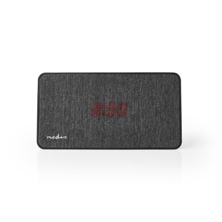 Immagine di Altoparlante Bluetooth® in Tessuto | 15 W | Fino a 4 Ore di Riproduzione | Orologio Digitale | Antracite / Nero