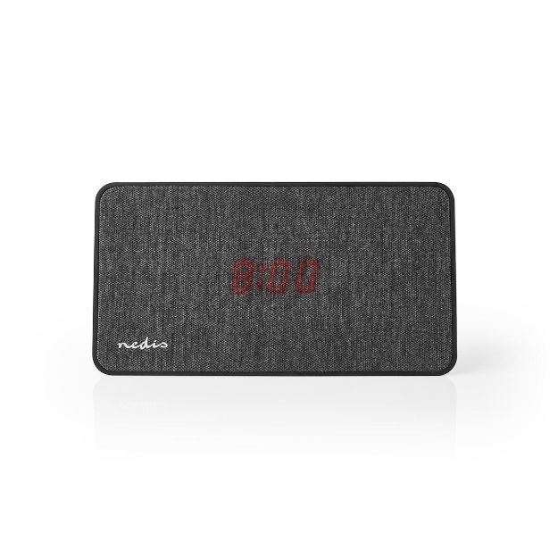 Immagine di Altoparlante Bluetooth® in Tessuto | 15 W | Fino a 4 Ore di Riproduzione | Orologio Digitale | Antracite / Nero