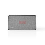 Immagine di Altoparlante Bluetooth® in Tessuto | 15 W | Fino a 4 Ore di Riproduzione | Orologio Digitale | NERO/GRIGIO