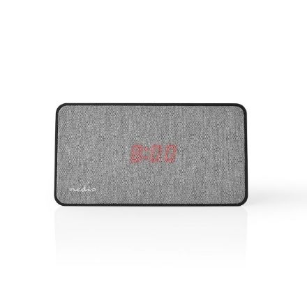 Immagine di Altoparlante Bluetooth® in Tessuto | 15 W | Fino a 4 Ore di Riproduzione | Orologio Digitale | NERO/GRIGIO