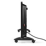 Immagine di Termoconvettore a Pannello in Vetro | Termostato | Display LCD | 2 Impostazioni di Calore | Supporto a Parete / Pavimento | 2000 W | NERO