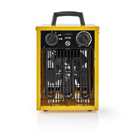 Immagine di Termoventilatore con Design Industriale | Termostato | 3 Impostazioni | 2000 W | Giallo