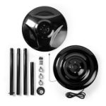 Immagine di Riscaldatore da Esterno | Con Palo di 200 cm | 1500 W | IP34 - 1500 W | 1 Impostazione del Calore | protezione da ribaltamento | Nero
