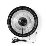 Immagine di Riscaldatore da Esterno | Con Palo di 200 cm | 1500 W | IP34 - 1500 W | 1 Impostazione del Calore | protezione da ribaltamento | Nero