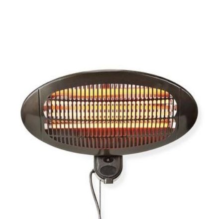 Immagine di Riscaldatore da patio  2000 W | 3 Impostazioni di Calore | Montabile a parete | IP34 | Nero
