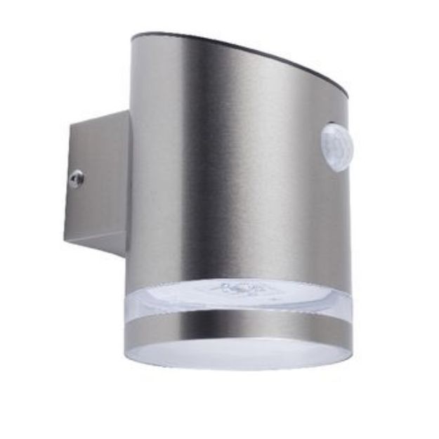 Immagine di Luce Solare da Parete LED Argento - 2W - CON SENSORE