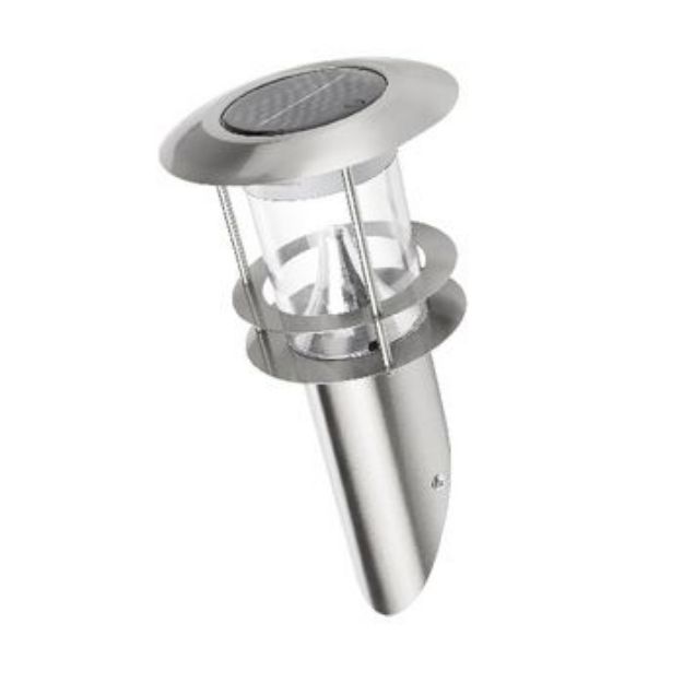 Immagine di RANEX Luce Esterna Solare a LED con Sensore acciaio inossidabile - 0.3W -  APPLIQUE CON SENSORE