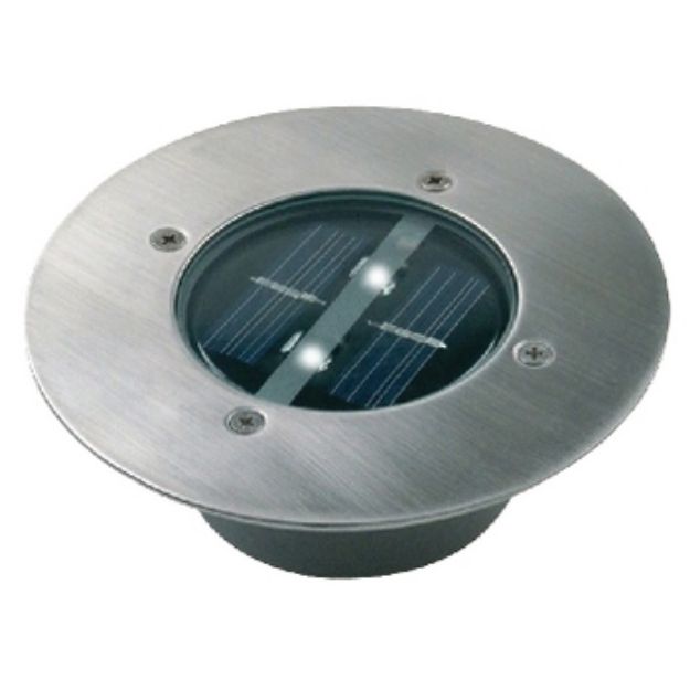 Immagine di Terra solare 2 LED Tondo - 0.12W - FARETTO A TERRA