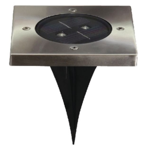 Immagine di Terra solare 2 LED Rettangolari/Quadrati CON PICCHETTO - 0.12W