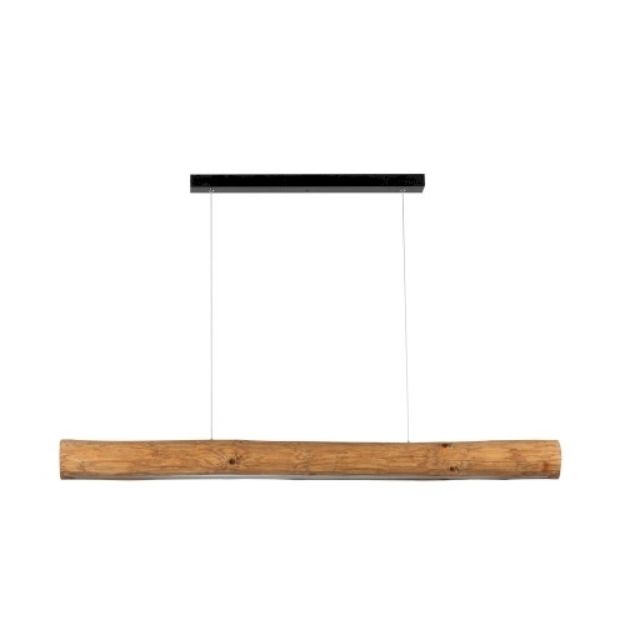 Immagine di LUCAS - SOSPENSIONE DA INTERNO A LED - BLACK/STAINED PINE - 1150MM