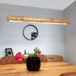 Immagine di LUCAS - SOSPENSIONE DA INTERNO A LED - BLACK/STAINED PINE - 1150MM