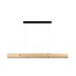 Immagine di LUCAS - SOSPENSIONE DA INTERNO A LED - BLACK/NATURAL PINE - 1150MM