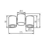Immagine di FARETTO DIREZIONALE SOFFITTO E PARETE 2XGU10 - BLURRO - BIANCO  - IP20