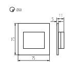 Immagine di ERINUS LED LL - SEGNAPASSO QUADRATO BIANCO - 1.5W - IP20 - DOPPIA LUCE