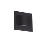 Immagine di ERINUS LED LL - SEGNAPASSO QUADRATO NERO - 1.5W - IP20 - DOPPIA LUCE