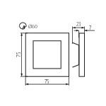 Immagine di SEGNAPASSO - APUS LED AC  - 1,3W - IP20 -  220/240AC - NERO - NW