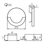 Immagine di SOLA LED AC  -1,3W - B - NERO - SEGNAPASSO DA INTERNO - 220/240ac