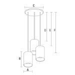 Immagine di CHLOE PENDANT BIANCO - ILLUMINAZIONE A SOSPENSIONE - 3 PUNTI LUCE CIRCOLARI