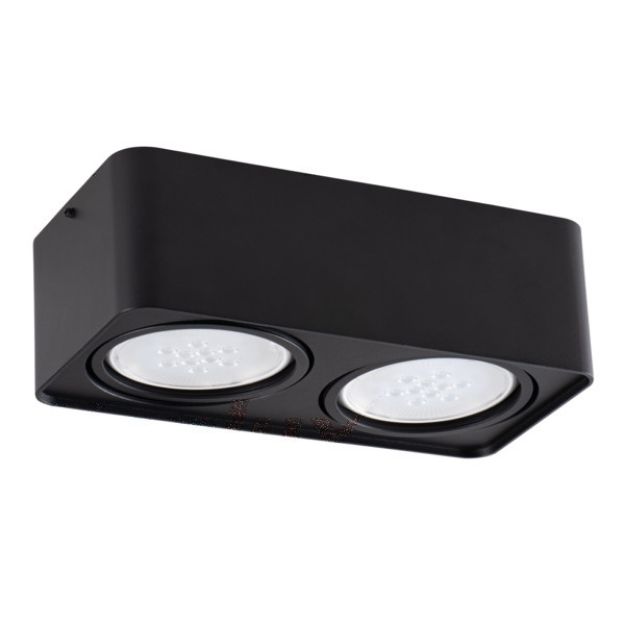 Immagine di PROIETTORE A SOFFITTO - TUBEO 2XGU10 - ES-111- 290*150*95 mm - NERO 