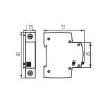 Immagine di Distanziatore a modulo singolo per guida din KSGP-1